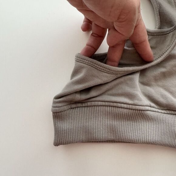 ONER Active Small Sports Bra Clay Gray Bralette LOGO Racerback Classic Lounge - Picture 4 of 6